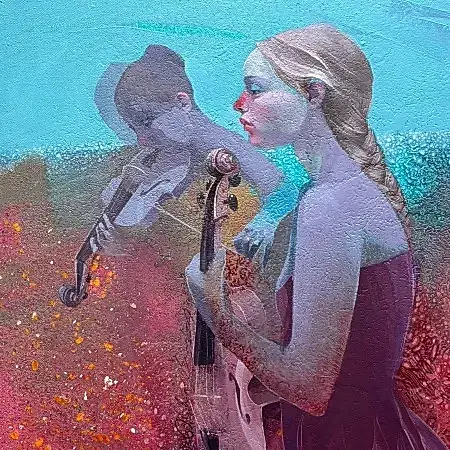 HAKAN ERASLAN tarafından 2025 yılında 40x40 cm ölçülerinde Tuval üzeri akrilik boya tekniği ile yapılmıştır.