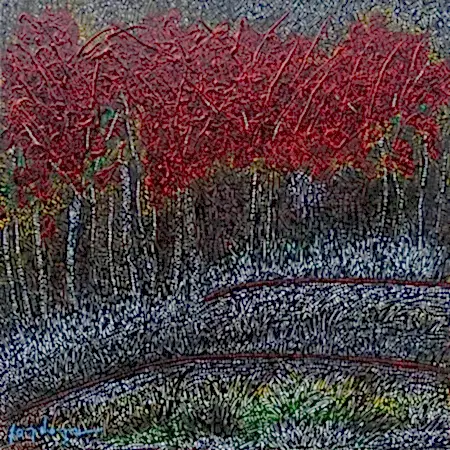 MURAT ÖZDOĞRU tarafından 2025 yılında 40x40 cm ölçülerinde Tuval üzeri akrilik boya tekniği ile yapılmıştır.