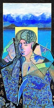 NECMETTİN ÖZLÜ tarafından 2025 yılında 130x65 cm ölçülerinde Tuval üzeri akrilik boya tekniği ile yapılmıştır.