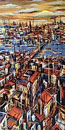 AYHAN ÇETİN tarafından 2025 yılında 130x65 cm ölçülerinde Tuval üzeri akrilik boya tekniği ile yapılmıştır.