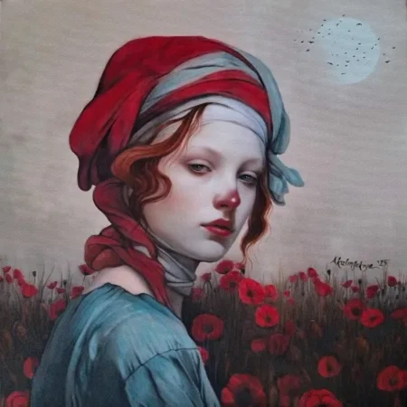 ZEKİYE AKALIN tarafından 2025 yılında 40x40 cm ölçülerinde Tuval üzeri karışık teknik tekniği ile yapılmıştır.