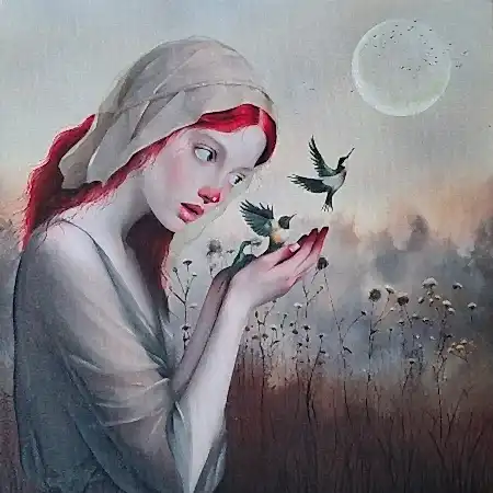 ZEKİYE AKALIN tarafından 2025 yılında 40x40 cm ölçülerinde Tuval üzeri karışık teknik tekniği ile yapılmıştır.