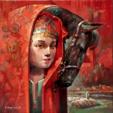 ADEM BAŞPINAR tarafından 2025 yılında 40x40 cm ölçülerinde Tuval üzeri akrilik boya tekniği ile yapılmıştır.