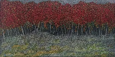 MURAT ÖZDOĞRU tarafından 2025 yılında 65x130 cm ölçülerinde Tuval üzeri akrilik boya tekniği ile yapılmıştır.