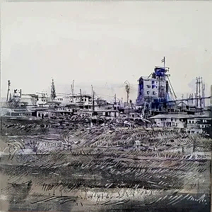 AYHAN ÇETİN tarafından 2021 yılında 40x40 cm ölçülerinde Tuval üzeri akrilik boya tekniği ile yapılmıştır.