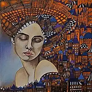 BİNNUR YÜCEBAŞ RUOCCO tarafından 2021 yılında 40x40 cm ölçülerinde Tuval üzeri yağlı boya tekniği ile yapılmıştır.