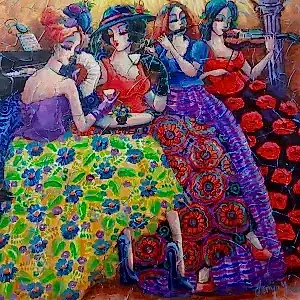 DERYA YILDIZ tarafından 2021 yılında 40x40 cm ölçülerinde Tuval üzeri yağlı boya tekniği ile yapılmıştır.