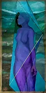 NECMETTİN ÖZLÜ tarafından 2021 yılında 130x65 cm ölçülerinde Tuval üzeri akrilik boya tekniği ile yapılmıştır.