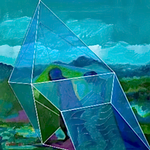 NECMETTİN ÖZLÜ tarafından 2021 yılında 40x40 cm ölçülerinde Tuval üzeri akrilik boya tekniği ile yapılmıştır.