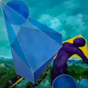 NECMETTİN ÖZLÜ tarafından 2021 yılında 40x40 cm ölçülerinde Tuval üzeri akrilik boya tekniği ile yapılmıştır.