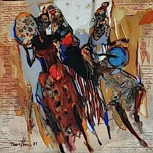 NURETTİN AKKAYA tarafından 2021 yılında 40x40 cm ölçülerinde Tuval üzeri yağlı boya tekniği ile yapılmıştır.