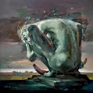 ADEM BAŞPINAR tarafından 2022 yılında 40x40 cm ölçülerinde Tuval üzeri akrilik boya tekniği ile yapılmıştır.