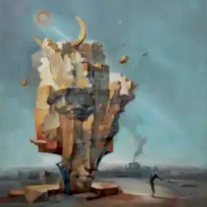 ADEM BAŞPINAR tarafından 2022 yılında 40x40 cm ölçülerinde Tuval üzeri akrilik boya tekniği ile yapılmıştır.