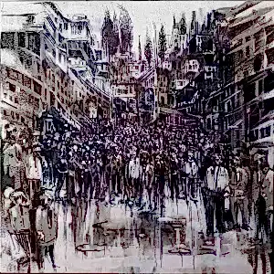 AYHAN ÇETİN tarafından 2022 yılında 40x40 cm ölçülerinde Tuval üzeri akrilik boya tekniği ile yapılmıştır.