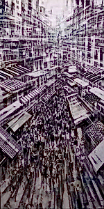 AYHAN ÇETİN tarafından 2022 yılında 130x65 cm ölçülerinde Tuval üzeri akrilik boya tekniği ile yapılmıştır.