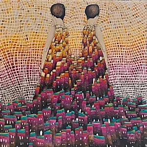 BİNNUR YÜCEBAŞ RUOCCO tarafından 2022 yılında 40x40 cm ölçülerinde Tuval üzeri yağlı boya tekniği ile yapılmıştır.