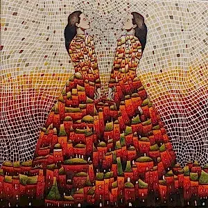 BİNNUR YÜCEBAŞ RUOCCO tarafından 2022 yılında 40x40 cm ölçülerinde Tuval üzeri yağlı boya tekniği ile yapılmıştır.