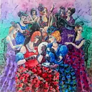 DERYA YILDIZ tarafından 2022 yılında 40x40 cm ölçülerinde Tuval üzeri yağlı boya tekniği ile yapılmıştır.