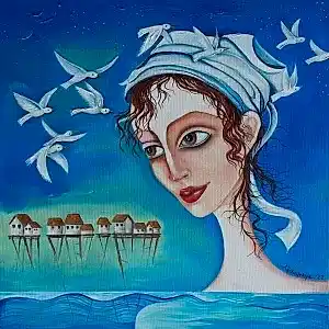 ZEKİYE AKALIN tarafından 2022 yılında 40x40 cm ölçülerinde Tuval üzeri yağlı boya tekniği ile yapılmıştır.