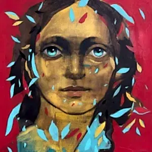 SEMA ÖCAL tarafından 2022 yılında 40x40 cm ölçülerinde Tuval üzeri yağlı boya tekniği ile yapılmıştır.