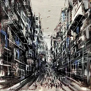 AYHAN ÇETİN tarafından 2023 yılında 40x40 cm ölçülerinde Tuval üzeri akrilik boya tekniği ile yapılmıştır.