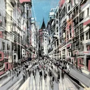 AYHAN ÇETİN tarafından 2023 yılında 40x40 cm ölçülerinde Tuval üzeri akrilik boya tekniği ile yapılmıştır.