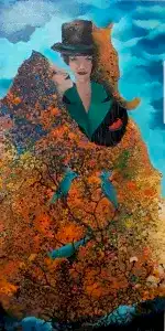 EROL PELİOĞLU tarafından 2023 yılında 130x65 cm ölçülerinde Tuval üzeri yağlı boya tekniği ile yapılmıştır.