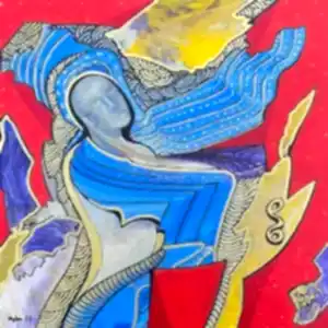 NECMETTİN ÖZLÜ tarafından 2023 yılında 40x40 cm ölçülerinde Tuval üzeri akrilik boya tekniği ile yapılmıştır.