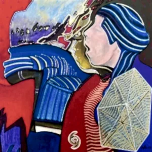 NECMETTİN ÖZLÜ tarafından 2023 yılında 40x40 cm ölçülerinde Tuval üzeri akrilik boya tekniği ile yapılmıştır.