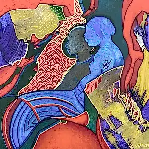 NECMETTİN ÖZLÜ tarafından 2023 yılında 40x40 cm ölçülerinde Tuval üzeri akrilik boya tekniği ile yapılmıştır.