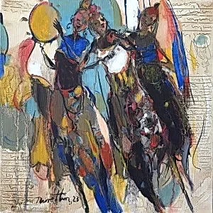 NURETTİN AKKAYA tarafından 2023 yılında 40x40 cm ölçülerinde Tuval üzeri yağlı boya tekniği ile yapılmıştır.