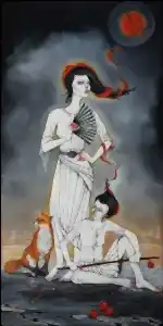 ZEKİYE AKALIN tarafından 2023 yılında 130x65 cm ölçülerinde Tuval üzeri yağlı boya tekniği ile yapılmıştır.