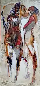 NURETTİN AKKAYA tarafından 2021 yılında 150x70 cm ölçülerinde Tuval üzeri yağlı boya tekniği ile yapılmıştır.