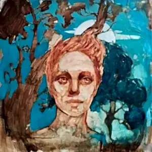 SEMA ÖCAL tarafından 2021 yılında 60x60 cm ölçülerinde Tuval üzeri yağlı boya tekniği ile yapılmıştır.