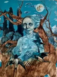 SEMA ÖCAL tarafından 2021 yılında 120x90 cm ölçülerinde Tuval üzeri yağlı boya tekniği ile yapılmıştır.