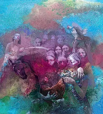 HAKAN ERASLAN tarafından 2026 yılında 100x90 cm ölçülerinde Tuval üzeri akrilik boya tekniği ile yapılmıştır.