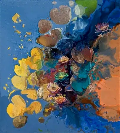 HAKAN ERASLAN tarafından 2025 yılında 100x90 cm ölçülerinde Tuval üzeri akrilik boya tekniği ile yapılmıştır.