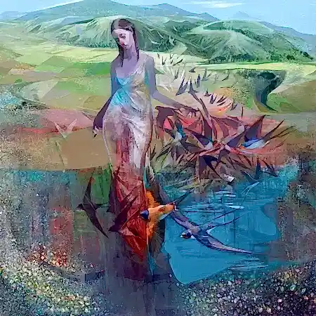 HAKAN ERASLAN tarafından 2026 yılında 60x60 cm ölçülerinde Tuval üzeri akrilik boya tekniği ile yapılmıştır.