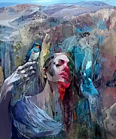 HAKAN ERASLAN tarafından 2026 yılında 60x50 cm ölçülerinde Tuval üzeri akrilik boya tekniği ile yapılmıştır.