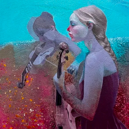 HAKAN ERASLAN tarafından 2025 yılında 40x40 cm ölçülerinde Tuval üzeri akrilik boya tekniği ile yapılmıştır.