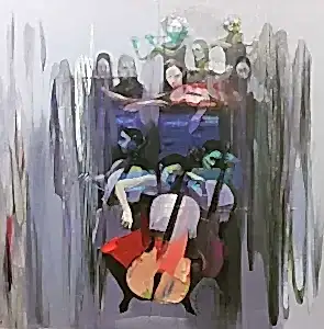 HAKAN ERASLAN tarafından 2019 yılında 60x60 cm ölçülerinde Tuval üzeri akrilik boya tekniği ile yapılmıştır.