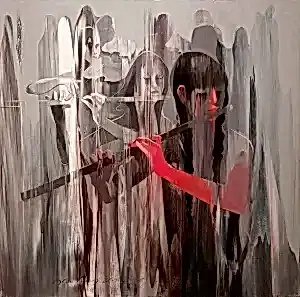 HAKAN ERASLAN tarafından 2017 yılında 70x70 cm ölçülerinde Tuval üzeri yağlı boya tekniği ile yapılmıştır.