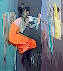 HAKAN ERASLAN tarafından 2024 yılında 100x90 cm ölçülerinde Tuval üzeri akrilik boya tekniği ile yapılmıştır.