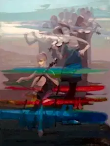 HAKAN ERASLAN tarafından 120x90 cm ölçülerinde Tuval üzeri yağlı boya tekniği ile yapılmıştır.