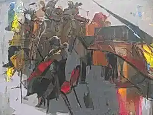 HAKAN ERASLAN tarafından 2014 yılında 90x120 cm ölçülerinde Tuval üzeri akrilik boya tekniği ile yapılmıştır.