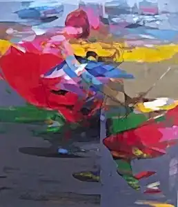 HAKAN ERASLAN tarafından 2014 yılında 150x126 cm ölçülerinde Tuval üzeri akrilik boya tekniği ile yapılmıştır.