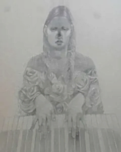 HAKAN ERASLAN tarafından 2021 yılında 70x50 cm ölçülerinde Kağıt üzeri desen tekniği ile yapılmıştır.