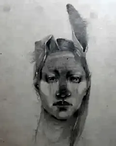 HAKAN ERASLAN tarafından 2021 yılında 70x50 cm ölçülerinde Kağıt üzeri desen tekniği ile yapılmıştır.