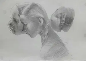 HAKAN ERASLAN tarafından 2021 yılında 34x47 cm ölçülerinde Kağıt üzeri desen tekniği ile yapılmıştır.