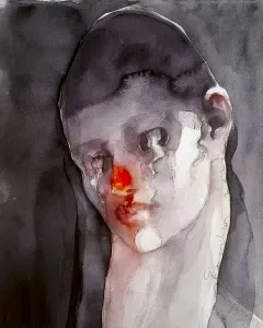 HAKAN ERASLAN tarafından 2022 yılında 41x29 cm ölçülerinde Kağıt üzeri sulu boya tekniği ile yapılmıştır.